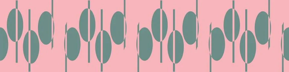 Simple geometric abstract vector border print Stock Illustration