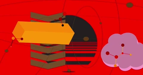 Simple geometric advertising backdrop elements Stock Footage 288050697