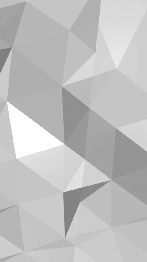 Simple Geometric Backdrop, Elegant Grayscale Low Polygon Background Stock Footage 324853557