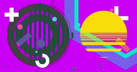 Simple geometric backdrop elements Stock Footage 285806120