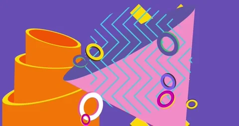 Simple geometric backdrop elements video Stock Footage 285806115