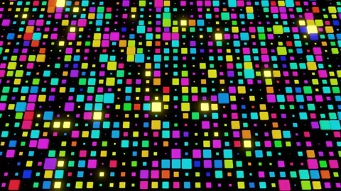 Simple geometric background with colorful plates on plane flashing like neon Stock Footage 315469079