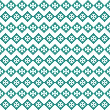 Simple geometric background with cross from triangle, colored green emerald s Illustrazione stock