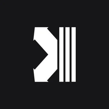 Simple geometric bounce arrow logo vector Stock Illustration