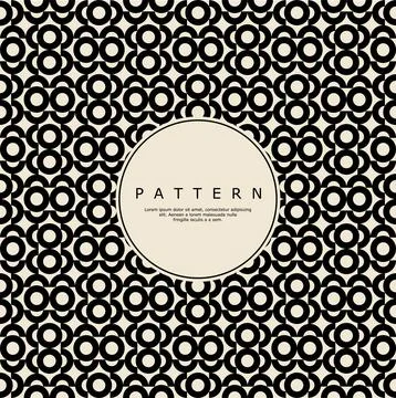 Simple geometric circle abstract pattern design. Modern round point pattern. Stock Illustration