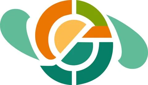 Simple geometric circle logo Stock Illustration