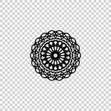 Simple Geometric Circular Mandala Line Art Ilustração Stock
