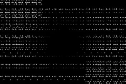 Simple geometric design on black background. Dots style. Stock Illustration