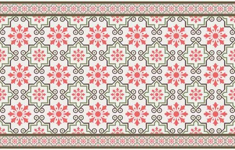 Simple geometric flower pattern seamless pattern Abstract Vector Background Stock Illustration