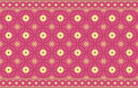 Simple geometric flower pattern seamless pattern Abstract Vector Background Stock Illustration