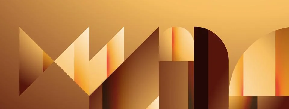 Simple geometric forms - dynamic geometric abstract background. Visual symphony Stock Illustration