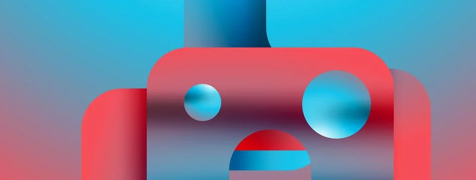 Simple geometric forms - dynamic geometric abstract background. Visual symphony Stock Illustration