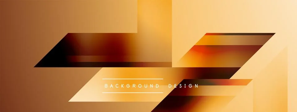 Simple geometric forms - dynamic geometric abstract background. Visual symphony Stock Illustration