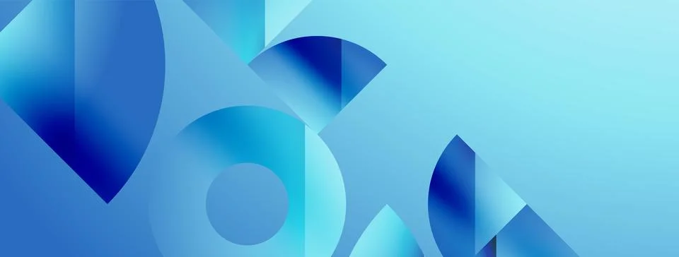Simple geometric forms - dynamic geometric abstract background. Visual symphony Stock Illustration