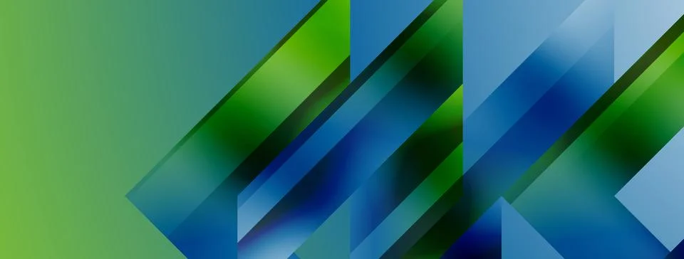 Simple geometric forms - dynamic geometric abstract background. Visual symphony Stock Illustration