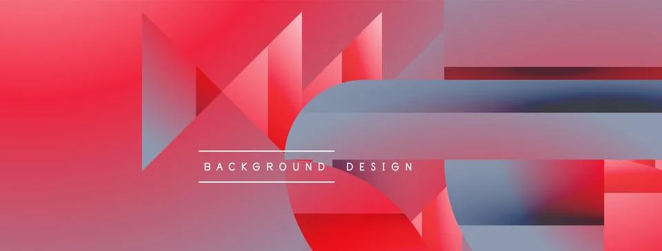 Simple geometric forms - dynamic geometric abstract background. Visual symphony Stock Illustration