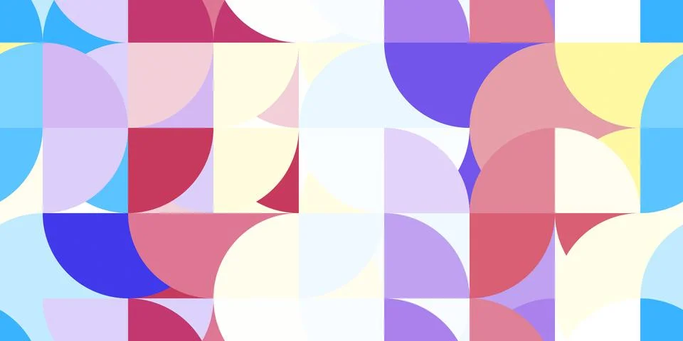 Simple geometric graphic backdrop. Awesome color curves education surface. .. Stock Illustration