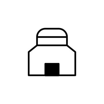 Simple geometric house illustration presenting architectural concept for re.. Stock Illustration