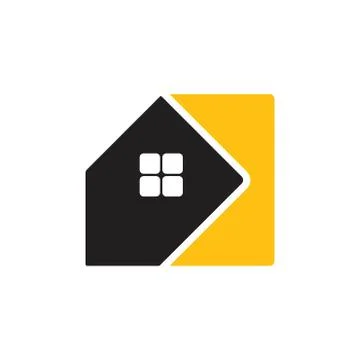 Simple geometric house logo vector Stock Illustration