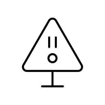 Simple Geometric Icon of Triangle Shape with Circular Center Element Stock Illustration