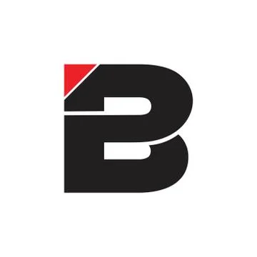 Simple geometric letter pb logo vector Stock Illustration