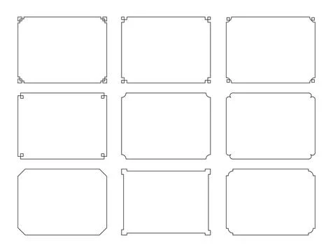 Simple geometric linear borders for modern design イラスト素材