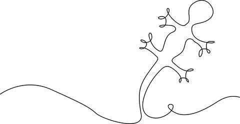 Simple geometric lizard illustration Vector Stock Illustration