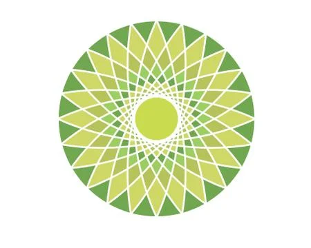 Simple geometric mandala spiral Stock Illustration