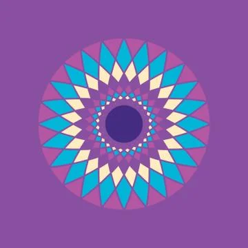 Simple geometric mandala spiral Stock Illustration