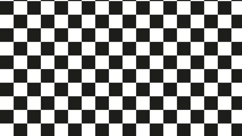 Simple geometric motion graphic background. Black and white checkered pattern Stock Footage 145905010