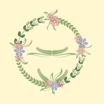 Simple geometric ornaments, round patterns Stock Illustration