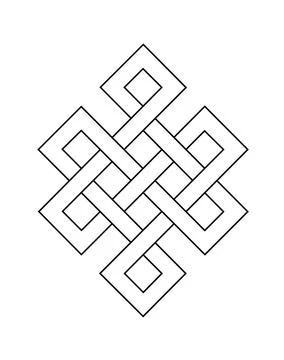 Simple geometric pattern in black lines on white background Stock Illustration