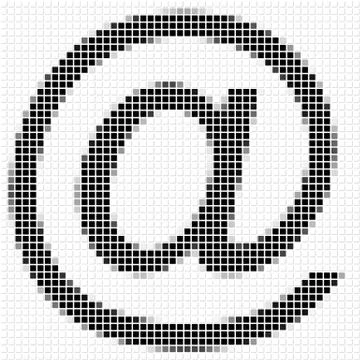 The At. Simple geometric pattern of black squares in the at Stockillustratie