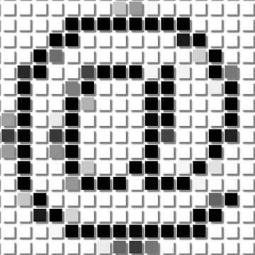 The At. Simple geometric pattern of black squares in the at Stock Illustration