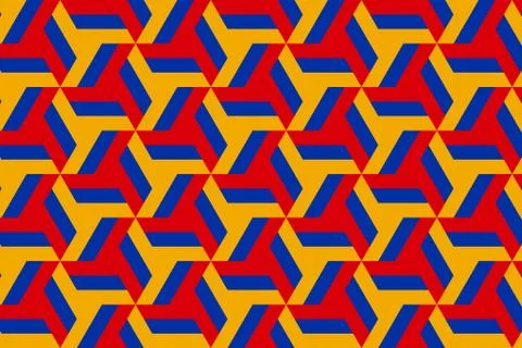 Simple geometric pattern in the colors of the national flag of Armenia Stock Illustration