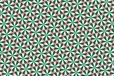 Simple geometric pattern in the colors of the national flag of Algeria Stock Illustration