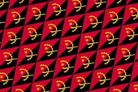 Simple geometric pattern in the colors of the national flag of Angola 스톡 일러스트