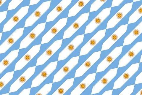 Simple geometric pattern in the colors of the national flag of Argentina Stock Illustration