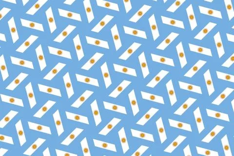 Simple geometric pattern in the colors of the national flag of Argentina Stock Illustration