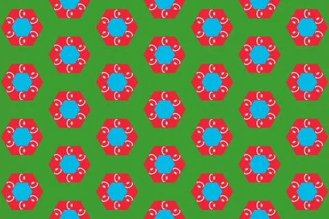 Simple geometric pattern in the colors of the national flag of Azerbaijan Stock Illustration