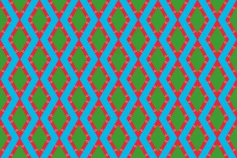 Simple geometric pattern in the colors of the national flag of Azerbaijan Stock Illustration