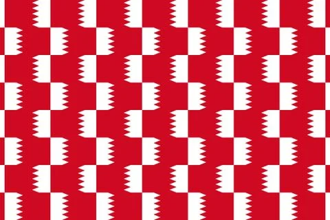 Simple geometric pattern in the colors of the national flag of Bahrain Illustrazione stock