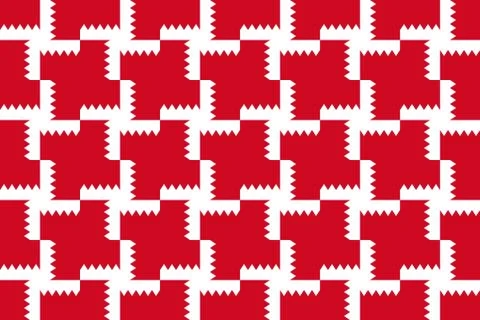 Simple geometric pattern in the colors of the national flag of Bahrain Illustrazione stock