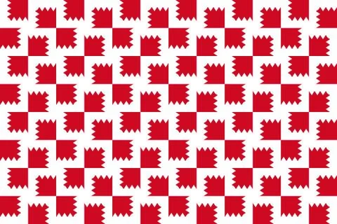 Simple geometric pattern in the colors of the national flag of Bahrain Illustrazione stock