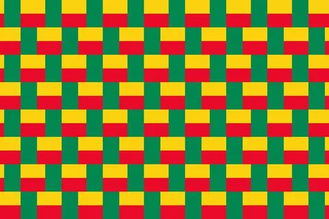 Simple geometric pattern in the colors of the national flag of Benin Stock Illustration