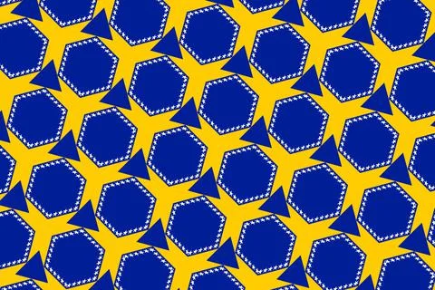 Simple geometric pattern in the colors of the national flag of Bosnia Stock Illustration