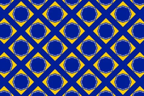 Simple geometric pattern in the colors of the national flag of Bosnia Illustrazione stock
