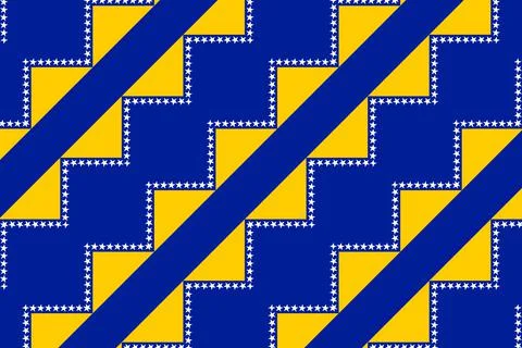 Simple geometric pattern in the colors of the national flag of Bosnia Stock Illustration
