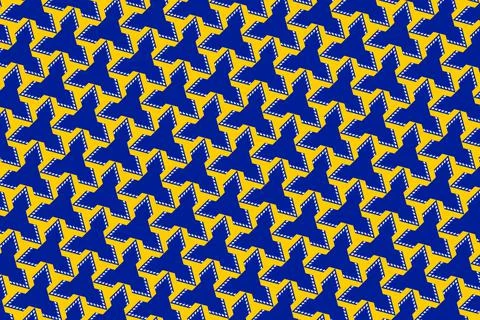 Simple geometric pattern in the colors of the national flag of Bosnia Stock Illustration
