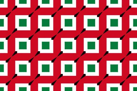 Simple geometric pattern in the colors of the national flag of Kuwait イラスト素材